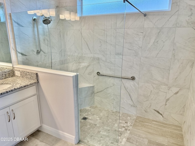 24 Shear Water Trl, Ormond Beach, FL 32174 - full bathroom with walk in shower, vanity, and plenty of natural light