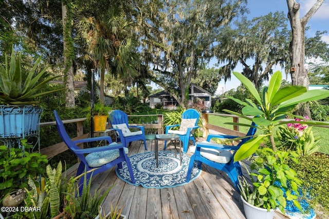 view of wooden deck