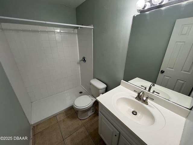 411 N Halifax Ave Unit 203, Daytona Beach, FL 32118 - full bathroom featuring tiled shower, vanity, and tile patterned flooring