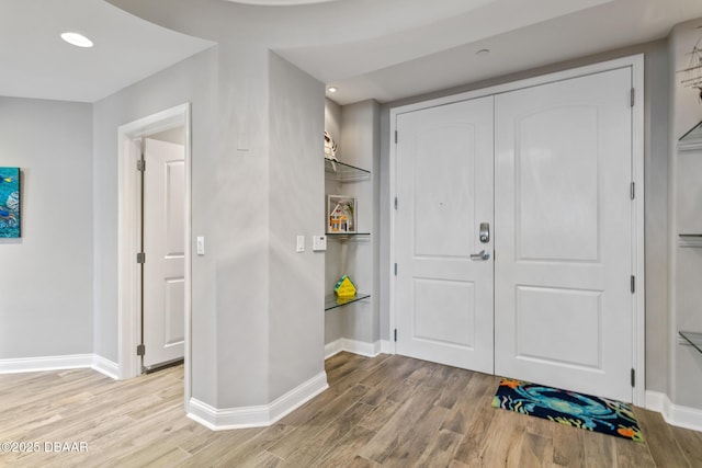 entryway featuring light hardwood / wood-style floors