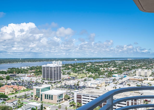 exterior space with a city view