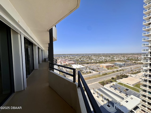 balcony featuring a city view