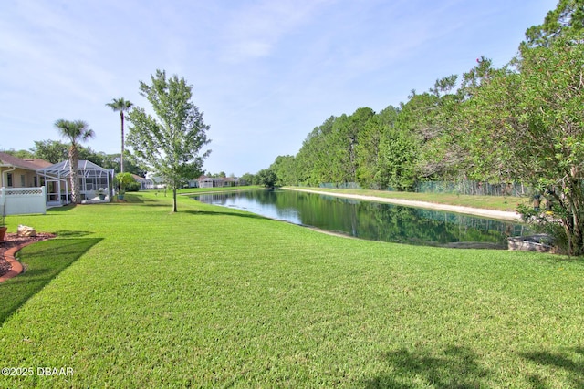 3288 Spruce Creek Gln, Port Orange, FL 32128 - view of grassy yard with a water view