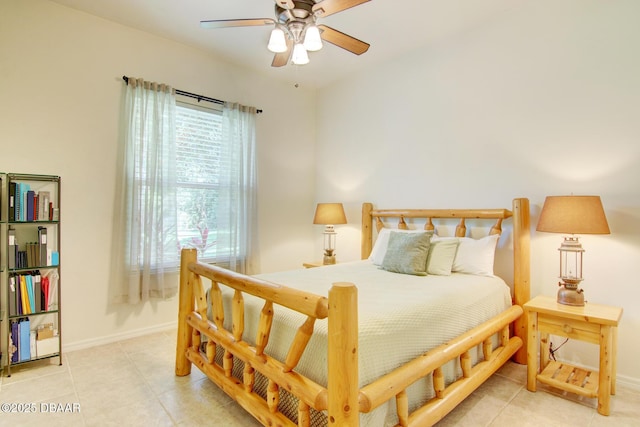 3288 Spruce Creek Gln, Port Orange, FL 32128 - bedroom with light tile patterned floors and ceiling fan