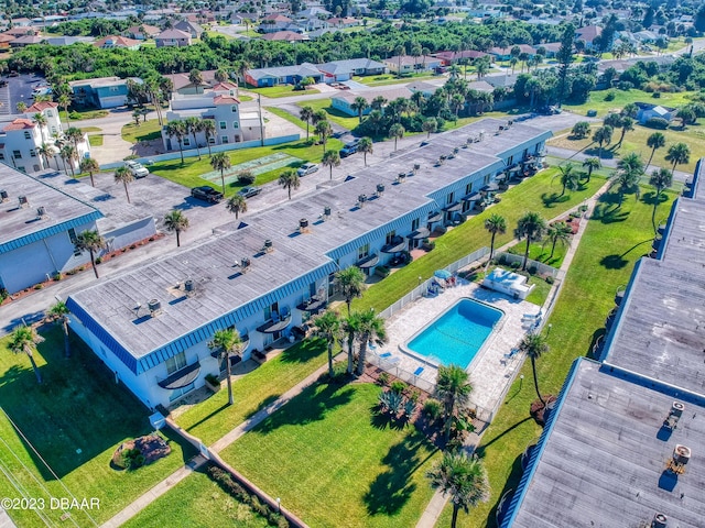 aerial view with a residential view