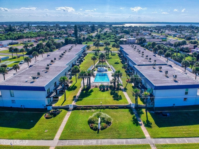 drone / aerial view with a residential view