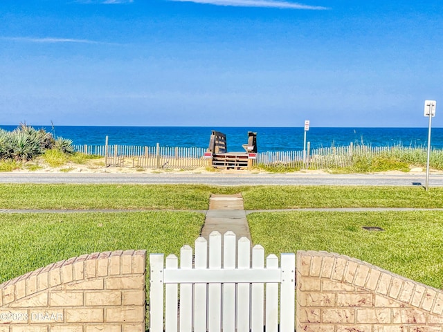 water view with fence