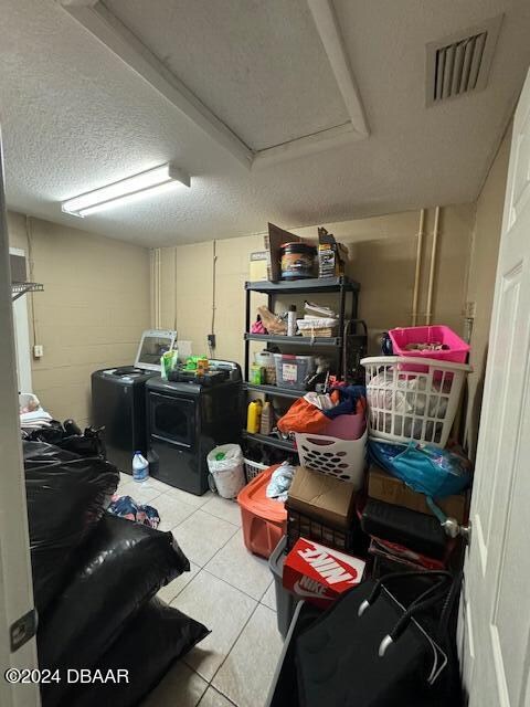 interior space with washer and dryer