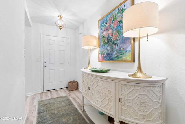 foyer featuring light hardwood / wood-style flooring