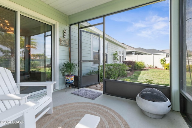 view of sunroom / solarium