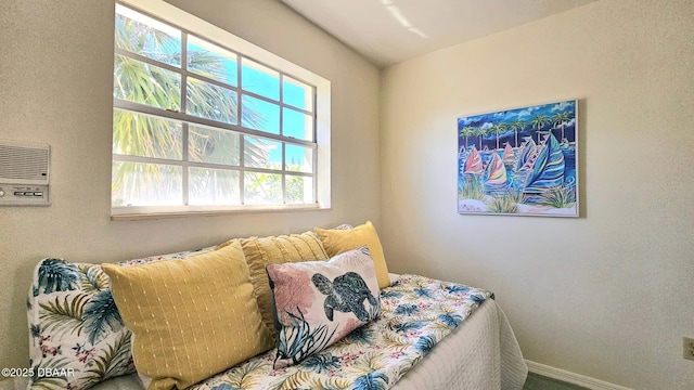 bedroom with baseboards