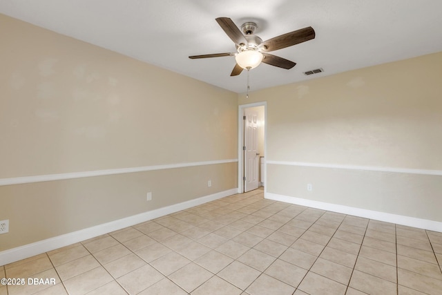 empty room featuring ceiling fan