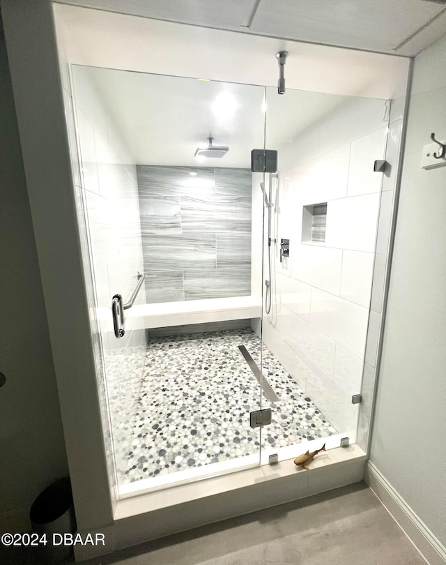 bathroom with an enclosed shower