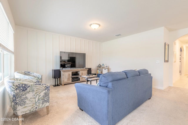 view of carpeted living room