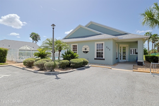 view of front of home featuring french doors