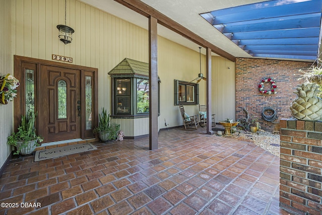 229 Riverbend Rd, Ormond Beach, FL 32174 - entrance to property featuring covered porch