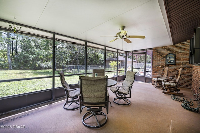 229 Riverbend Rd, Ormond Beach, FL 32174 - sunroom / solarium with a ceiling fan