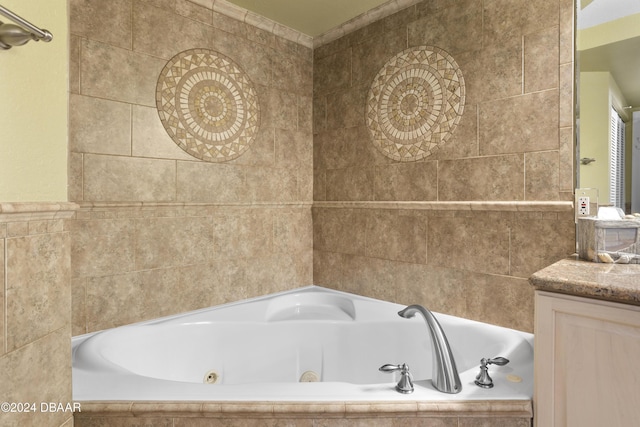 4621 S Atlantic Ave Ave Unit 7101, Ponce Inlet, FL 32127 - full bath featuring a tub with jets and vanity