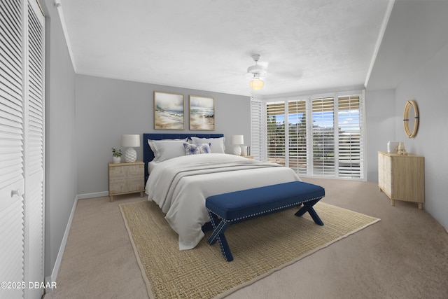 4621 S Atlantic Ave Ave Unit 7101, Ponce Inlet, FL 32127 - bedroom with carpet floors and ceiling fan