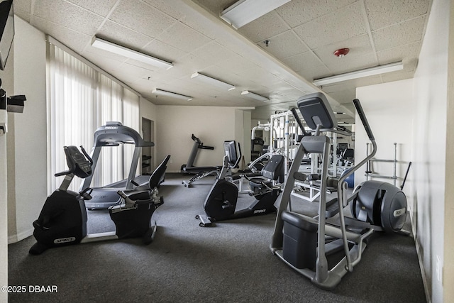 1 Oceans W Blvd Unit 8A2, Daytona Beach, FL 32118 - workout area with a drop ceiling