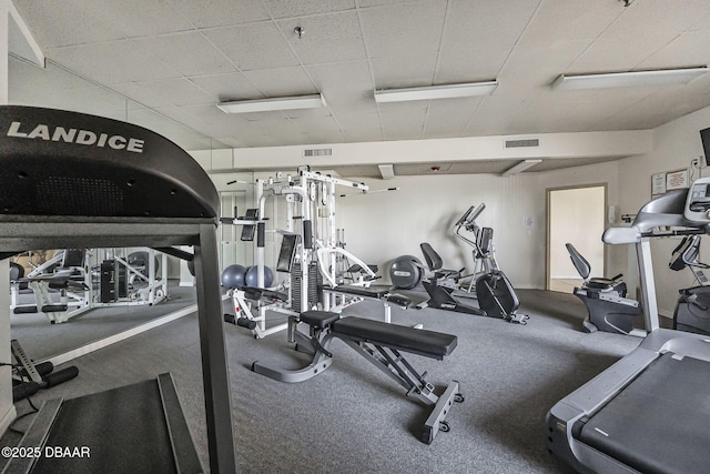 1 Oceans W Blvd Unit 8A2, Daytona Beach, FL 32118 - exercise room with a drop ceiling