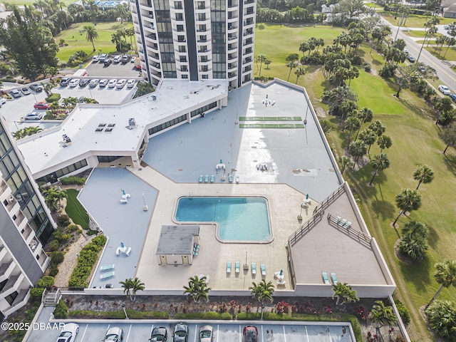 1 Oceans W Blvd Unit 8A2, Daytona Beach, FL 32118 - bird's eye view of a pool, apartment complex / building, and a golf club