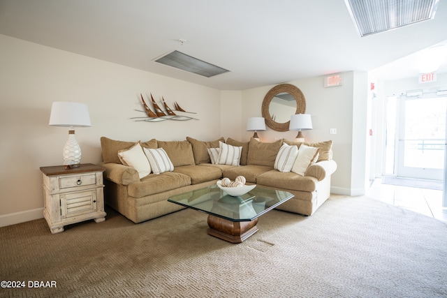 view of carpeted living room