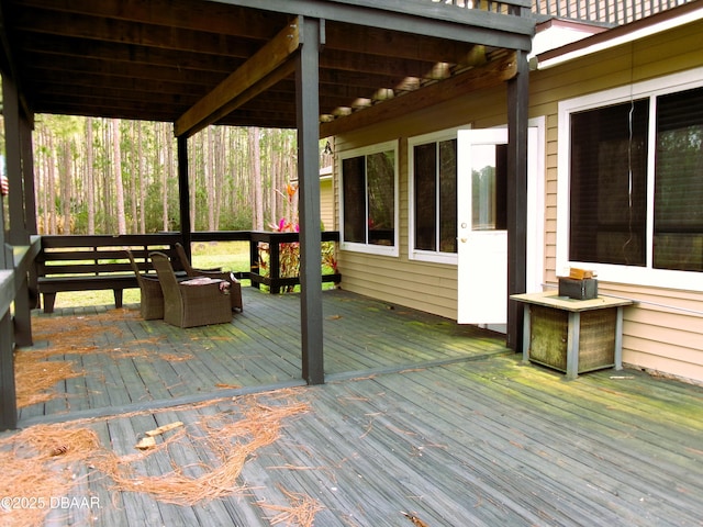 view of wooden terrace