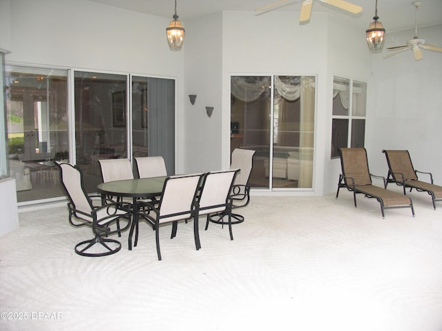 view of patio / terrace with ceiling fan