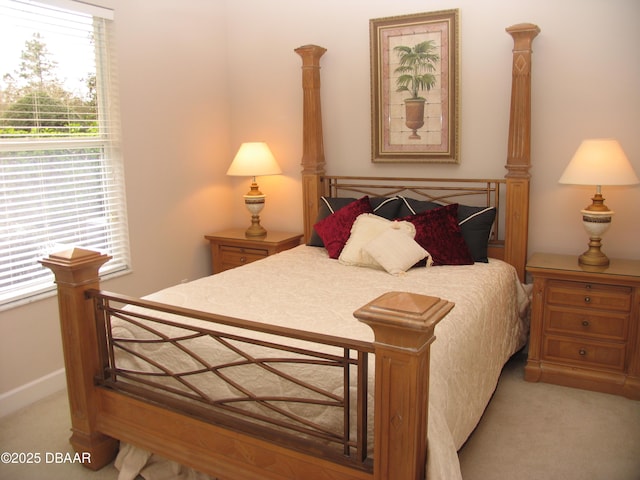 bedroom with carpet floors