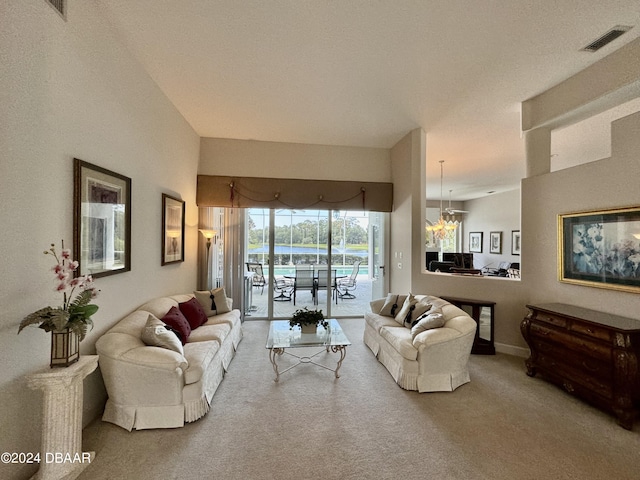 view of carpeted living room