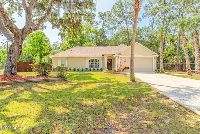 1692 Old Tomoka Rd Unit W, Ormond Beach, FL 32174 - ranch-style home featuring an attached garage, stucco siding, and concrete driveway