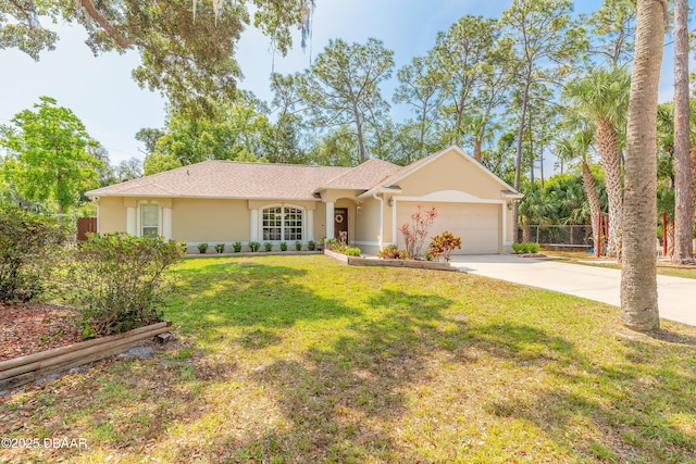 1692 Old Tomoka Rd Unit W, Ormond Beach, FL 32174 - ranch-style home featuring stucco siding, concrete driveway, and a garage