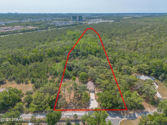 1692 Old Tomoka Rd Unit W, Ormond Beach, FL 32174 - view of property location featuring a forest and property parcel outlined