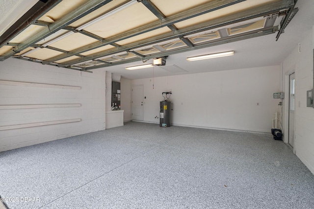 7 Traceway Ct, Ormond Beach, FL 32174 - garage with a garage door opener, water heater, and heating unit