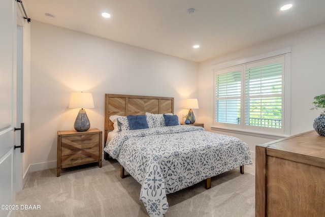 view of carpeted bedroom