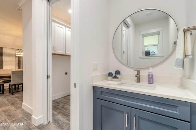 bathroom featuring vanity