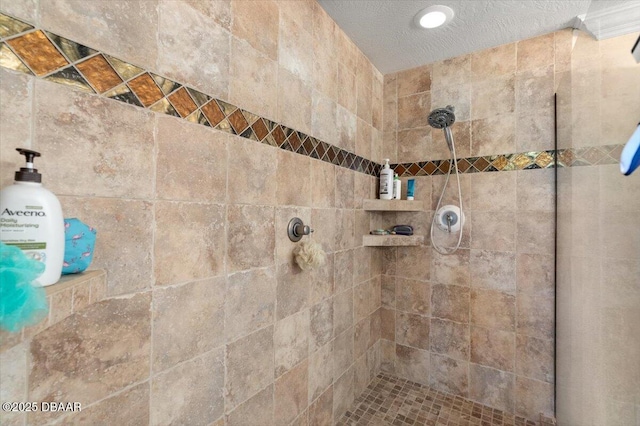 bathroom with tiled shower