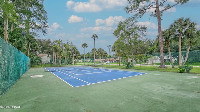 view of tennis court