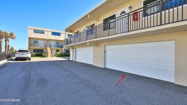 view of property featuring a garage