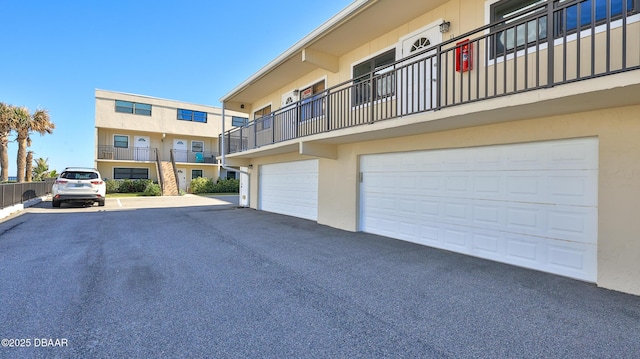 view of building exterior with a garage