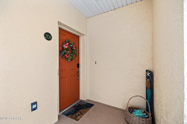 view of doorway to property