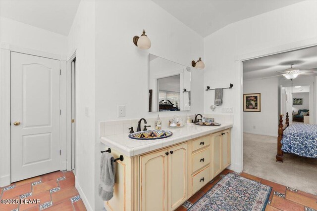 2667 John Anderson Dr, Ormond Beach, FL 32176 - bathroom with ensuite bathroom, ceiling fan, and double vanity