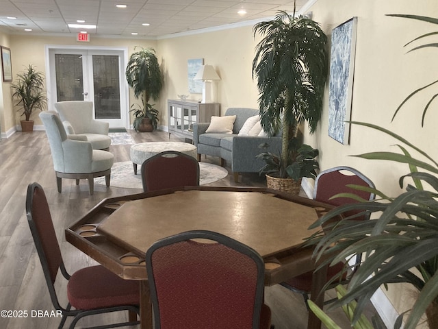4555 S Atlantic Ave Unit 4209, Ponce Inlet, FL 32127 - dining space featuring recessed lighting, wood finished floors, and french doors
