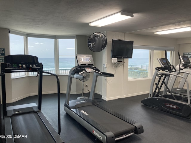 4555 S Atlantic Ave Unit 4209, Ponce Inlet, FL 32127 - workout area with baseboards