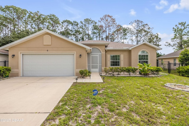 6 Promenade Pl, Palm Coast, FL 32164 - single story home featuring stucco siding, driveway, a garage, and roof with shingles