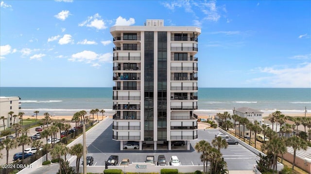 water view featuring a beach view