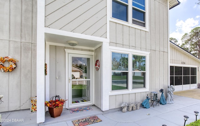 view of doorway to property