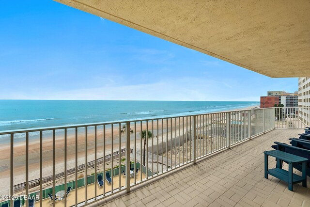3145 S Atlantic Ave Unit 504, Daytona Beach Shores, FL 32118 - balcony with view of water and beach