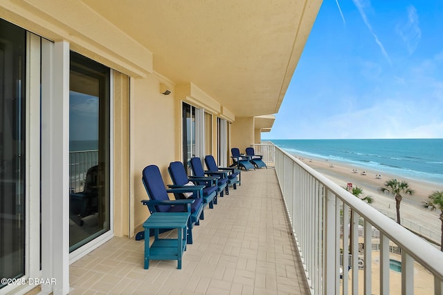 3145 S Atlantic Ave Unit 504, Daytona Beach Shores, FL 32118 - balcony featuring view of water and beach